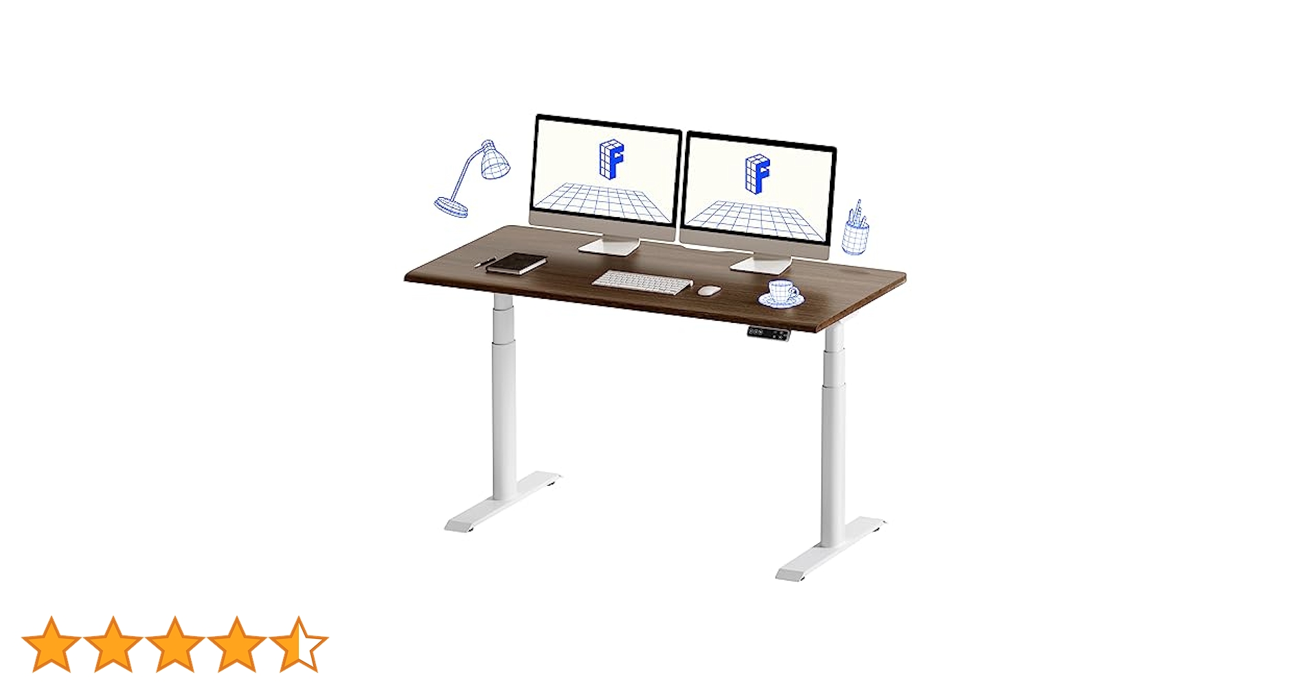 Amazon | FLEXISPOT スタンディングデスク 電動式昇降デスク E8
